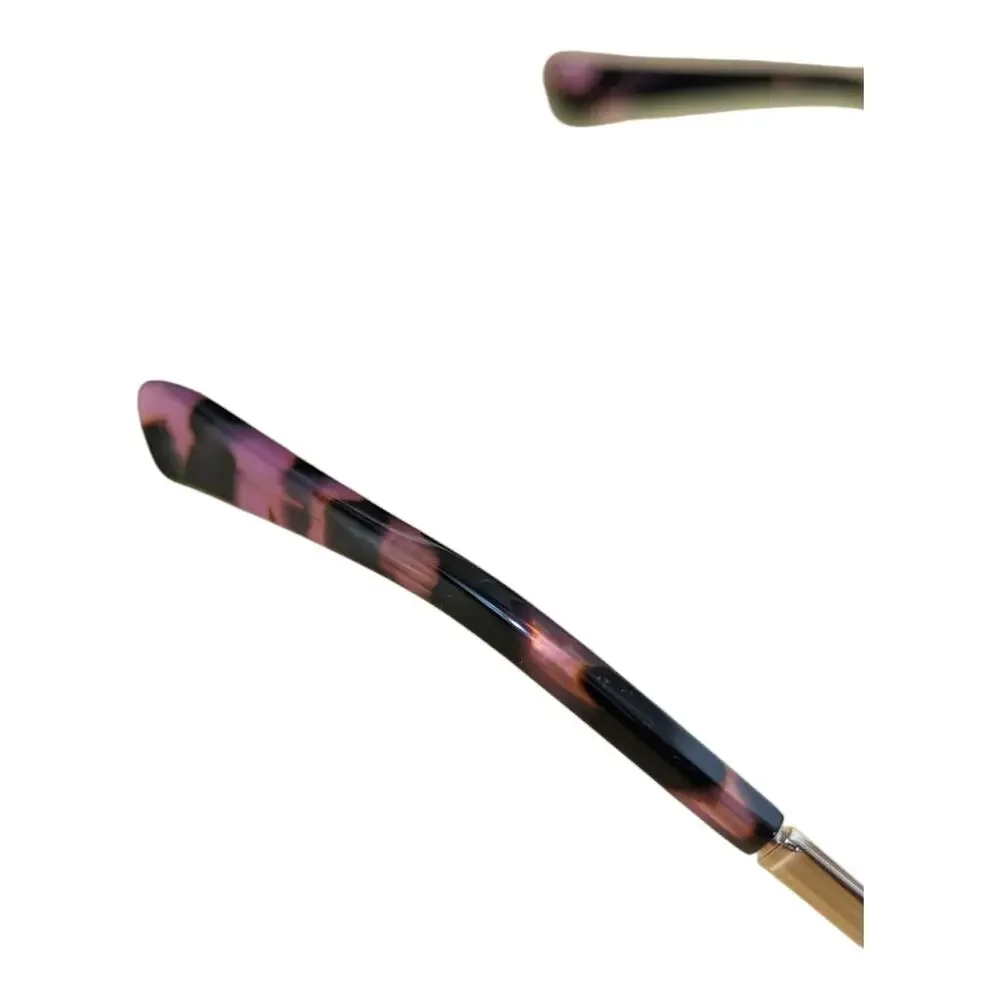 VonZipper Pearl Sunglasses Octagon Pink Silver Lens Gold Metal Womens
